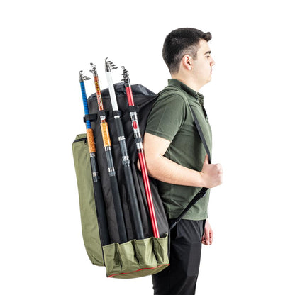 Euro Fish Kamış Çantası Boru Tipi Haki-Siyah 80 cm (38006)