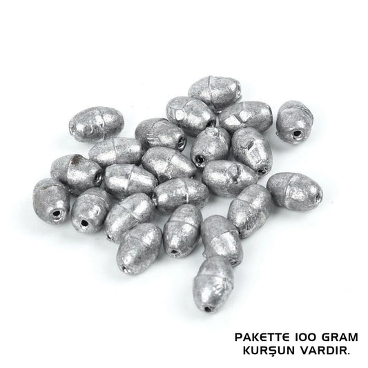 Gezer Olta Kurşunu - Kıstırma (Zeytin) Kurşun -  4 Gram - 100 Gr Paket
