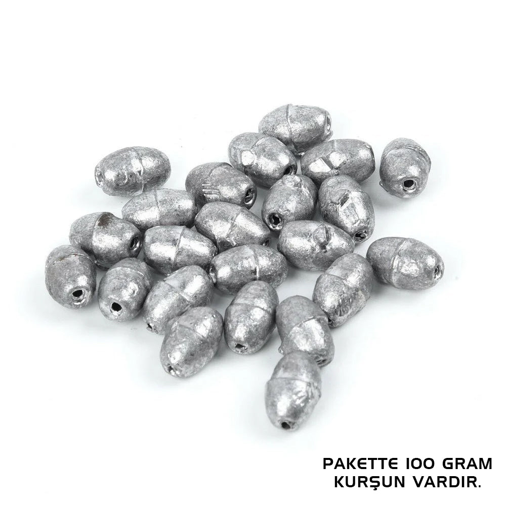 Gezer Olta Kurşunu - Kıstırma (Zeytin) Kurşun -  8 Gram - 100 Gr Paket