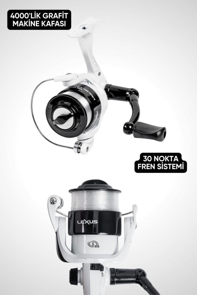 Hobi Kıyı Olta Takımı - 270cm 30-60gr Kamış + 3000'lik Olta Makinesi (LX4+BL300)