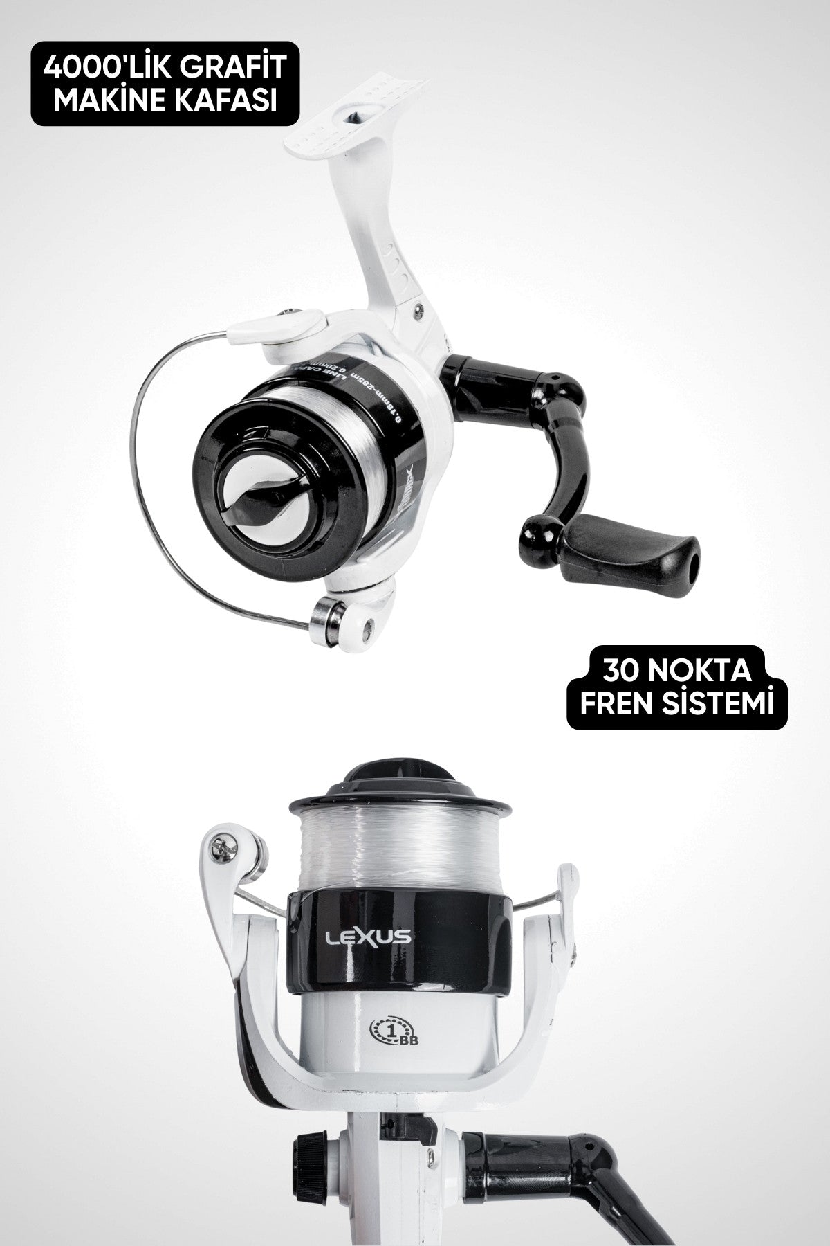 Hobi Kıyı Olta Takımı - 270cm 30-60gr Kamış + 3000'lik Olta Makinesi (LX4+BL300)