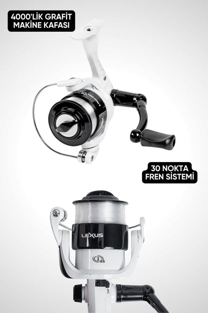 Hobi Kıyı Olta Takımı - 270cm 30-60gr Kamış + 3000'lik Olta Makinesi (LX4+BL300)