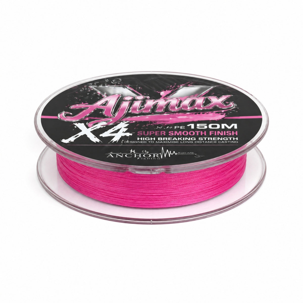 İp Örgü Misina - 4 Kat - Anchor Ajimax 4X - 150mt - Pembe - 0.03mm