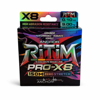 İp Örgü Misina - 8 Kat - Anchor Ritim X8 - 150mt - Ebruli - 0.10mm