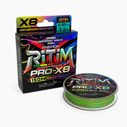 İp Örgü Misina - 8 Kat - Anchor Ritim X8 - 150mt - Ebruli - 0.20mm