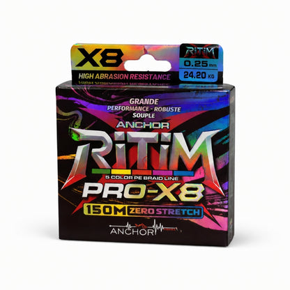 İp Örgü Misina - 8 Kat - Anchor Ritim X8 - 150mt - Ebruli - 0.25mm