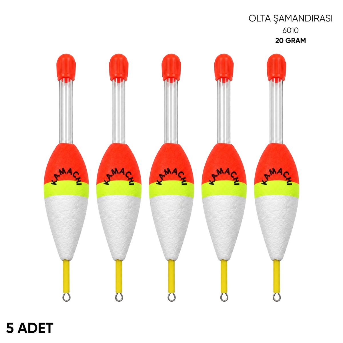 Işık Tüplü Olta Şamandırası - Kamachi - (6010) - 5 Adet - 10 gr