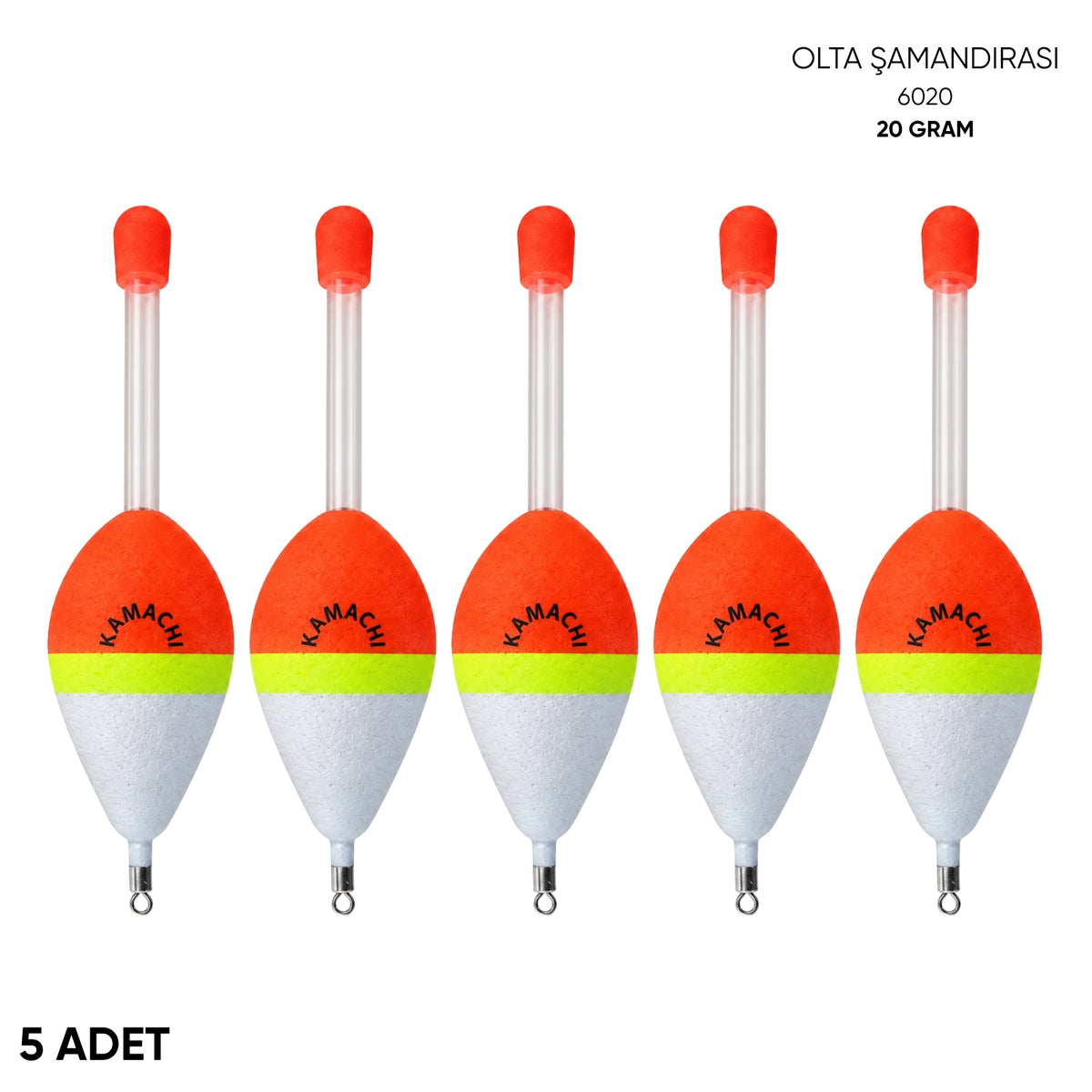 Işık Tüplü Olta Şamandırası - Kamachi - (6020) - 5 Adet - 20 gr
