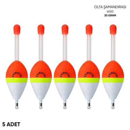 Işık Tüplü Olta Şamandırası - Kamachi - (6020) - 5 Adet - 20 gr