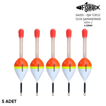 Işık Tüplü Olta Şamandırası - Savex - (6004-2) - 5 Adet - 4 gr