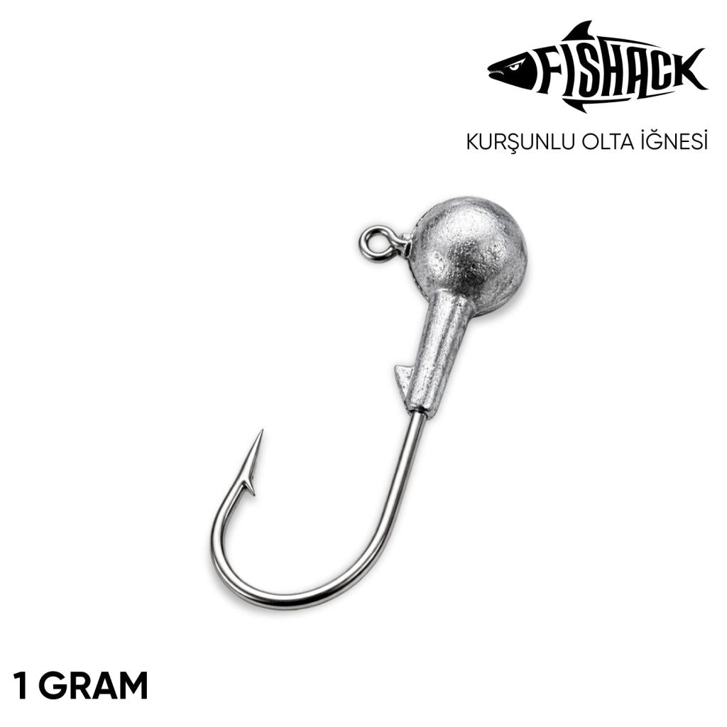 Jighead - Zoka - Kurşunlu Olta İğnesi - Gümüş - 1 gr