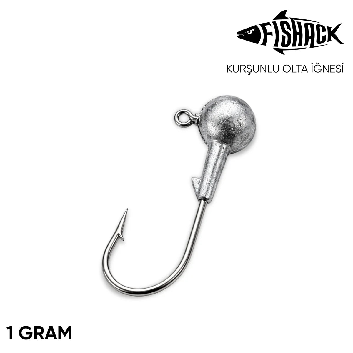 Jighead - Zoka - Kurşunlu Olta İğnesi - Gümüş - 1 gr