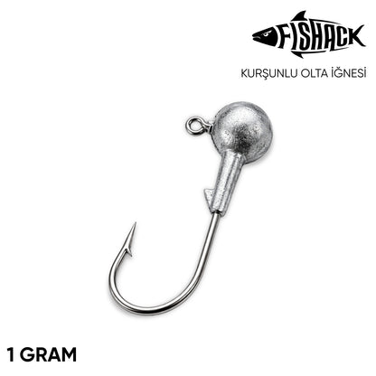 Jighead - Zoka - Kurşunlu Olta İğnesi - Gümüş - 1 gr