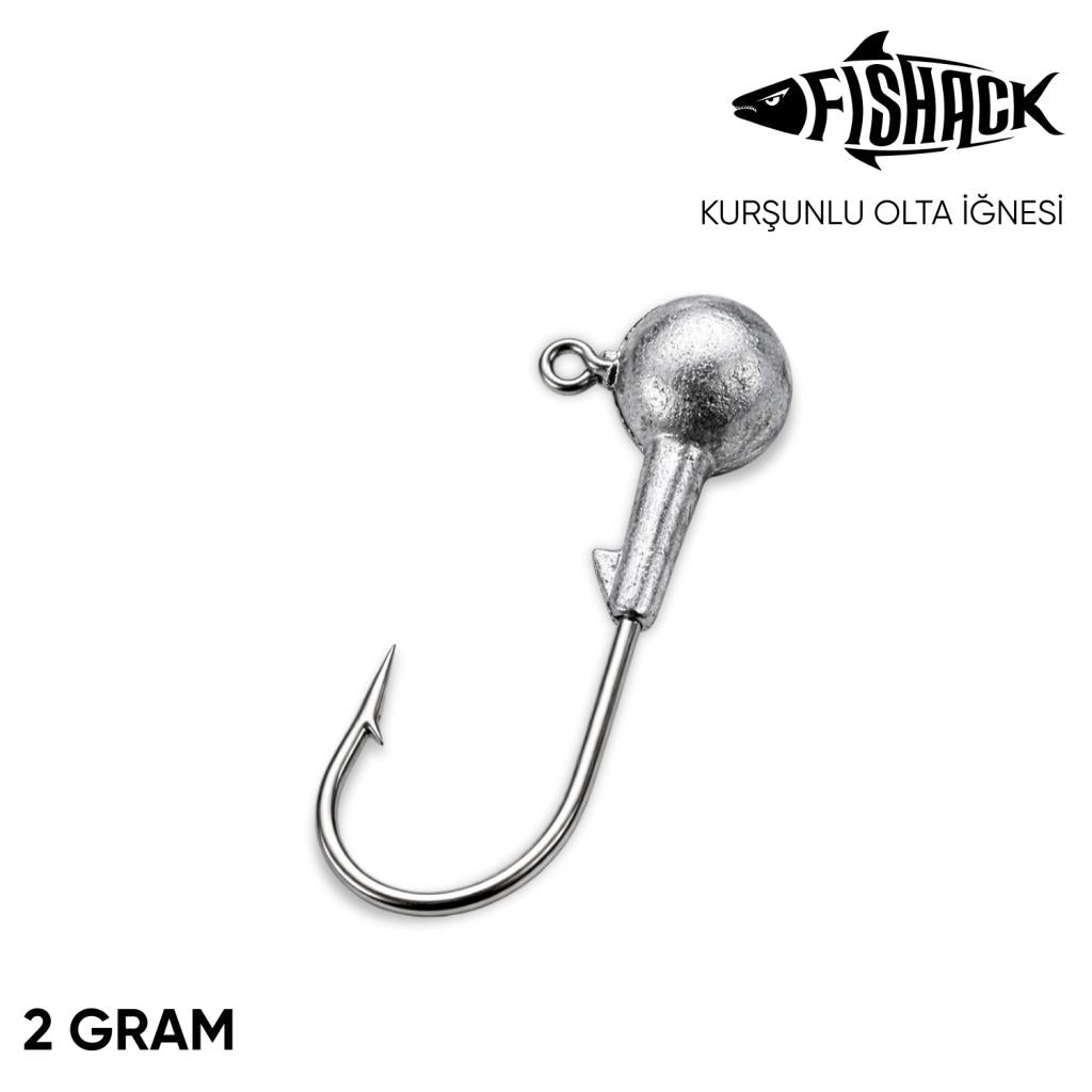 Jighead - Zoka - Kurşunlu Olta İğnesi - Gümüş - 2 gr