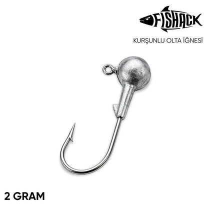 Jighead - Zoka - Kurşunlu Olta İğnesi - Gümüş - 2 gr