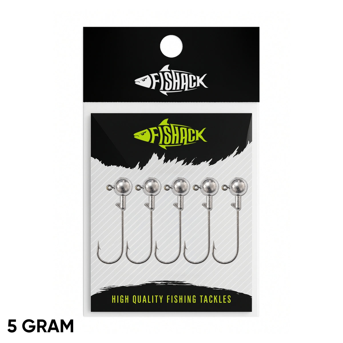 Jighead - Zoka - Kurşunlu Olta İğnesi - Gümüş - 5 Adet - 5 gr
