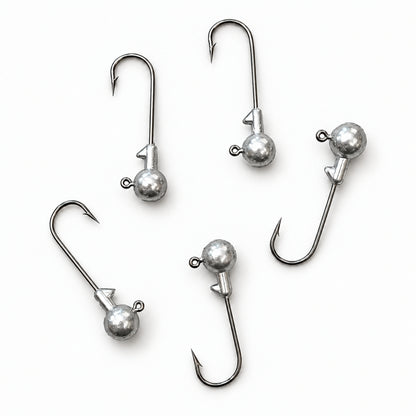 Jighead - Zoka - Kurşunlu Olta İğnesi - Gümüş - 5 Adet - 5 gr