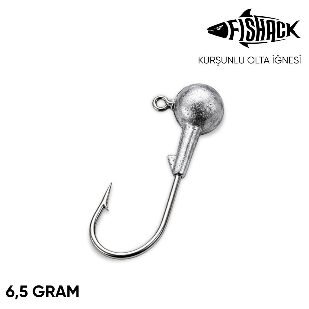 Jighead - Zoka - Kurşunlu Olta İğnesi - Gümüş - 6,5 gr