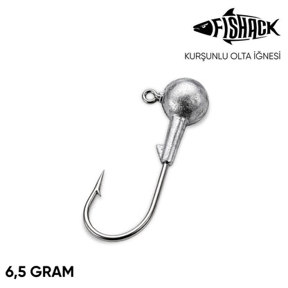 Jighead - Zoka - Kurşunlu Olta İğnesi - Gümüş - 6,5 gr
