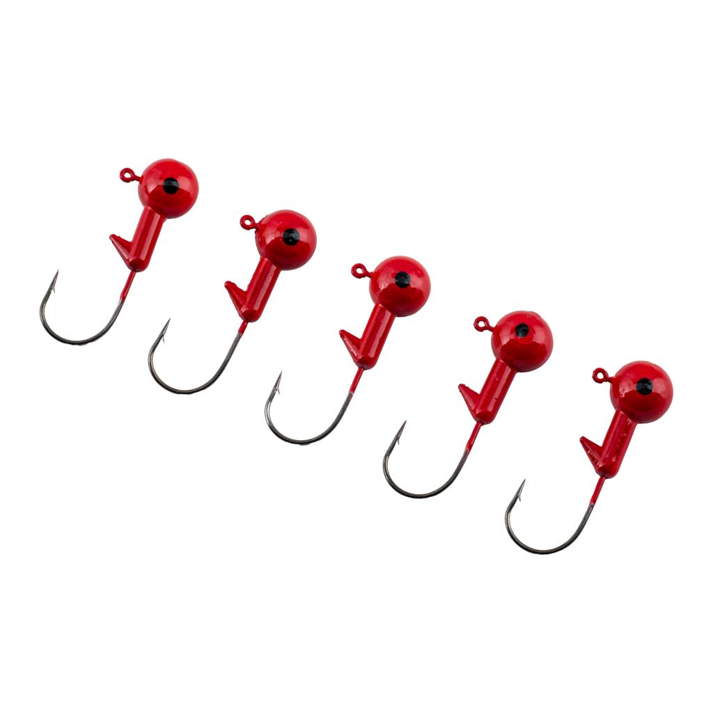 Jighead - Zoka - Kurşunlu Olta İğnesi - (XH-A 02) - Kırmızı - 21 Gr - 5 Adet