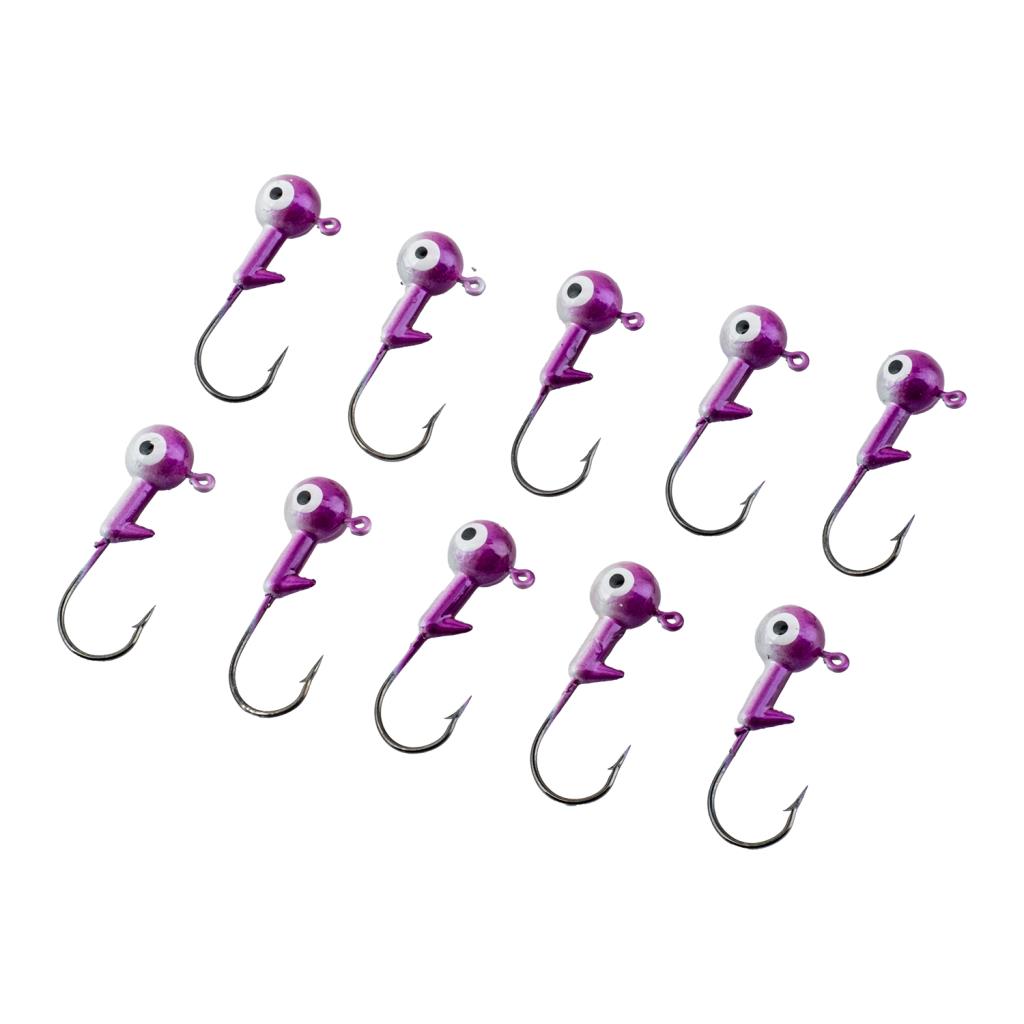 Jighead - Zoka - Kurşunlu Olta İğnesi - (XH-A 02) - Mor Beyaz - 6 Gr - 10 Adet