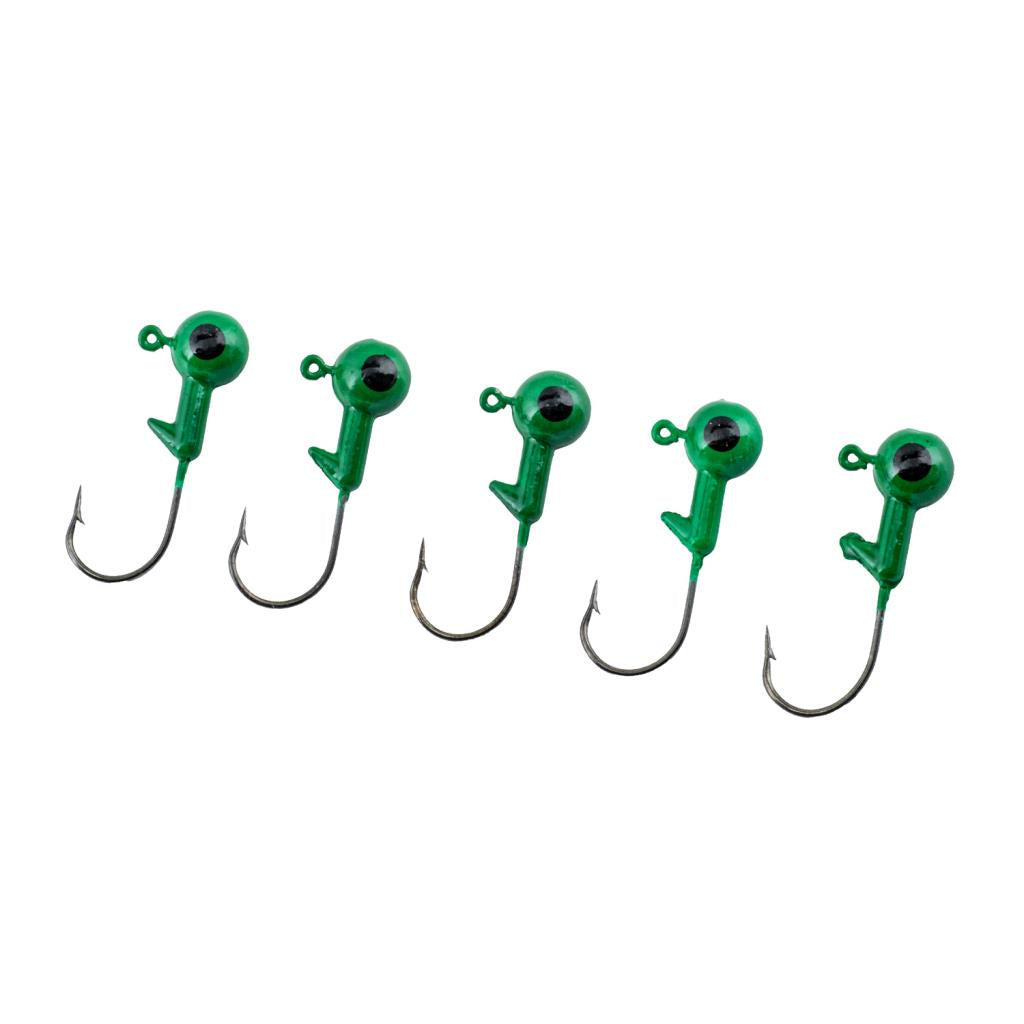 Jighead - Zoka - Kurşunlu Olta İğnesi - (XH-A 02) - Yeşil - 6 Gr - 5 Adet