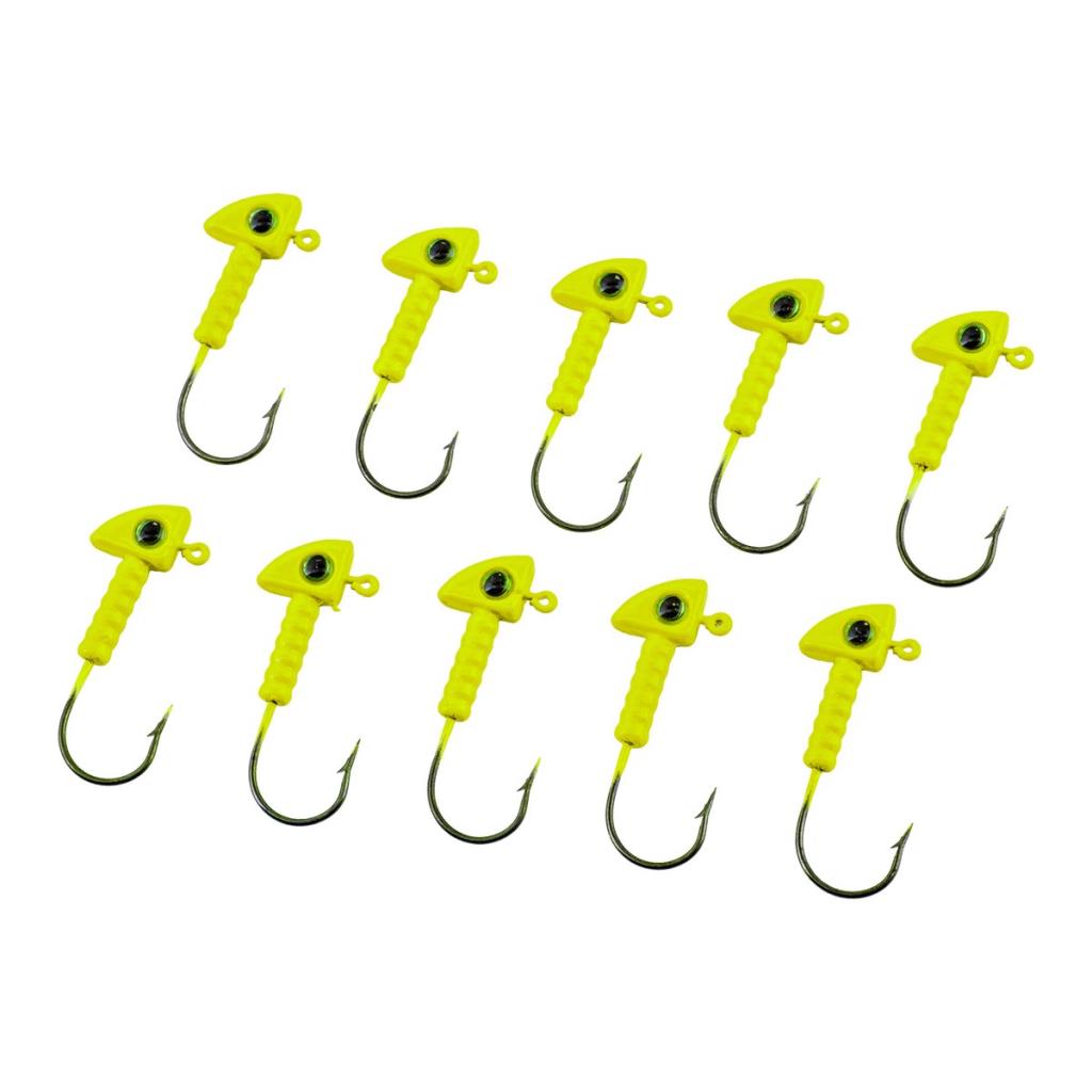 Jighead - Zoka - Kurşunlu Olta İğnesi - (XH-A 06) - Açık Yeşil - 8 Gr - 10 Adet