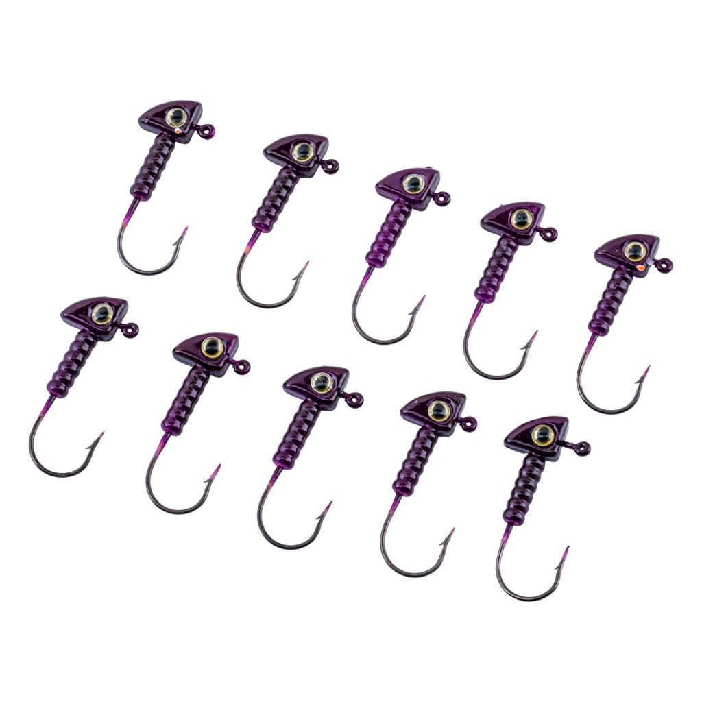 Jighead - Zoka - Kurşunlu Olta İğnesi - (XH-A 06) - Mor - 6 Gr - 10 Adet