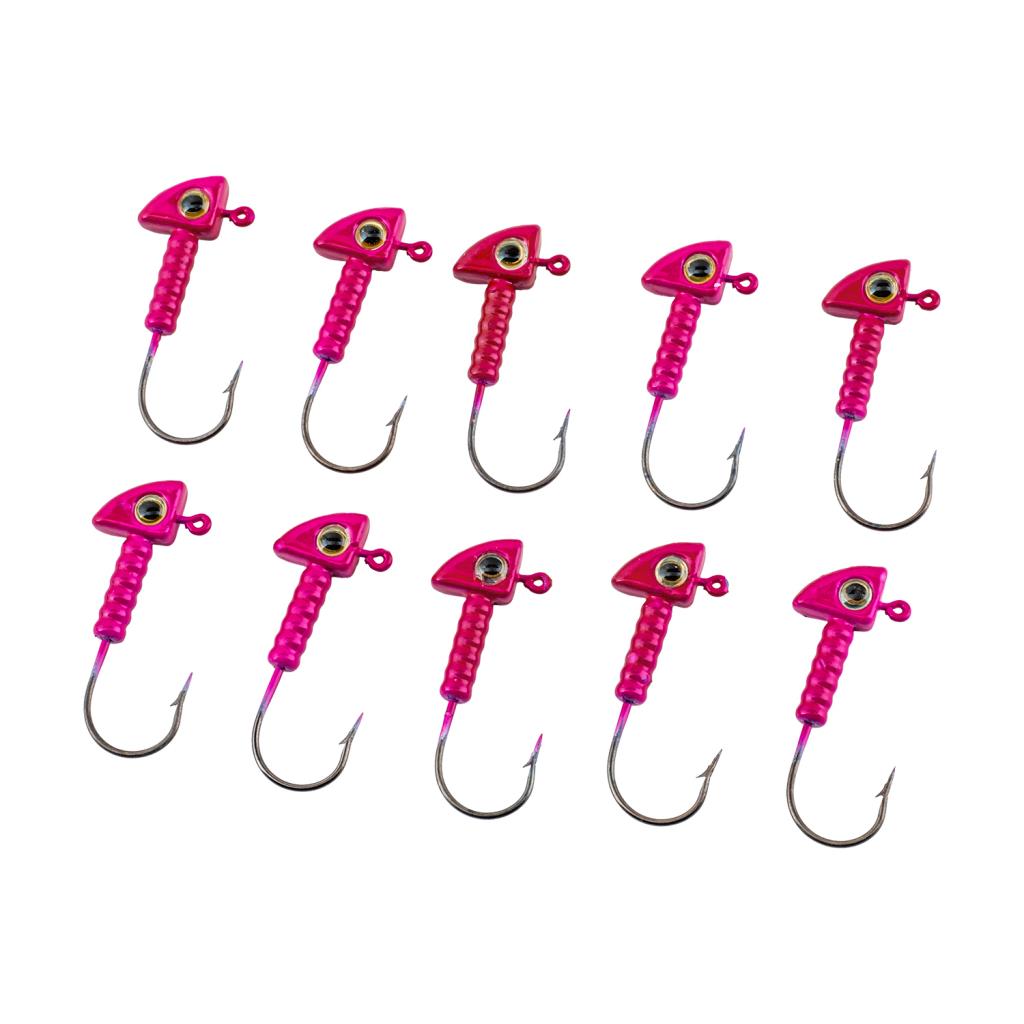 Jighead - Zoka - Kurşunlu Olta İğnesi - (XH-A 06) - Pembe - 6 Gr - 10 Adet