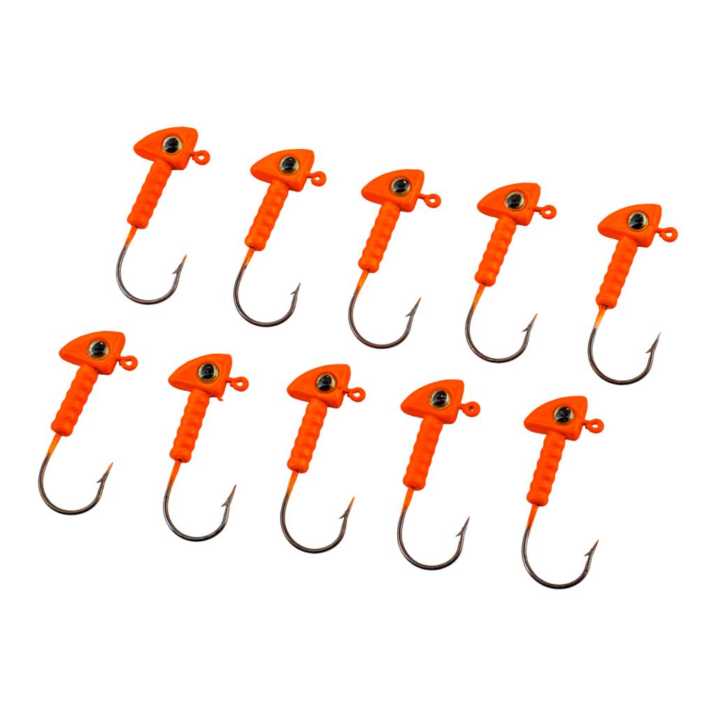 Jighead - Zoka - Kurşunlu Olta İğnesi - (XH-A 06) - Turuncu - 7 Gr - 10 Adet