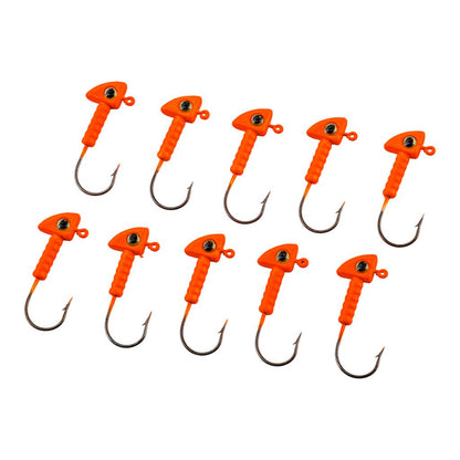 Jighead - Zoka - Kurşunlu Olta İğnesi - (XH-A 06) - Turuncu - 8 Gr - 10 Adet