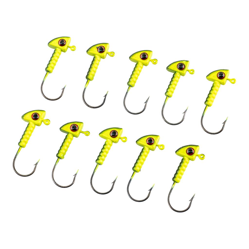 Jighead - Zoka - Kurşunlu Olta İğnesi - (XH-A 06) - Yeşil Siyah - 8 Gr - 10 Adet