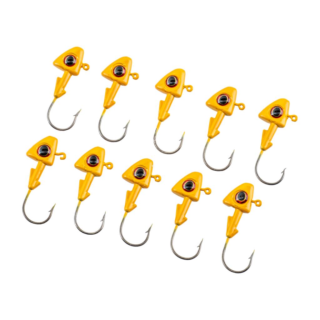 Jighead - Zoka - Kurşunlu Olta İğnesi - (XH-A 07) - Sarı - 6 Gr - 10 Adet