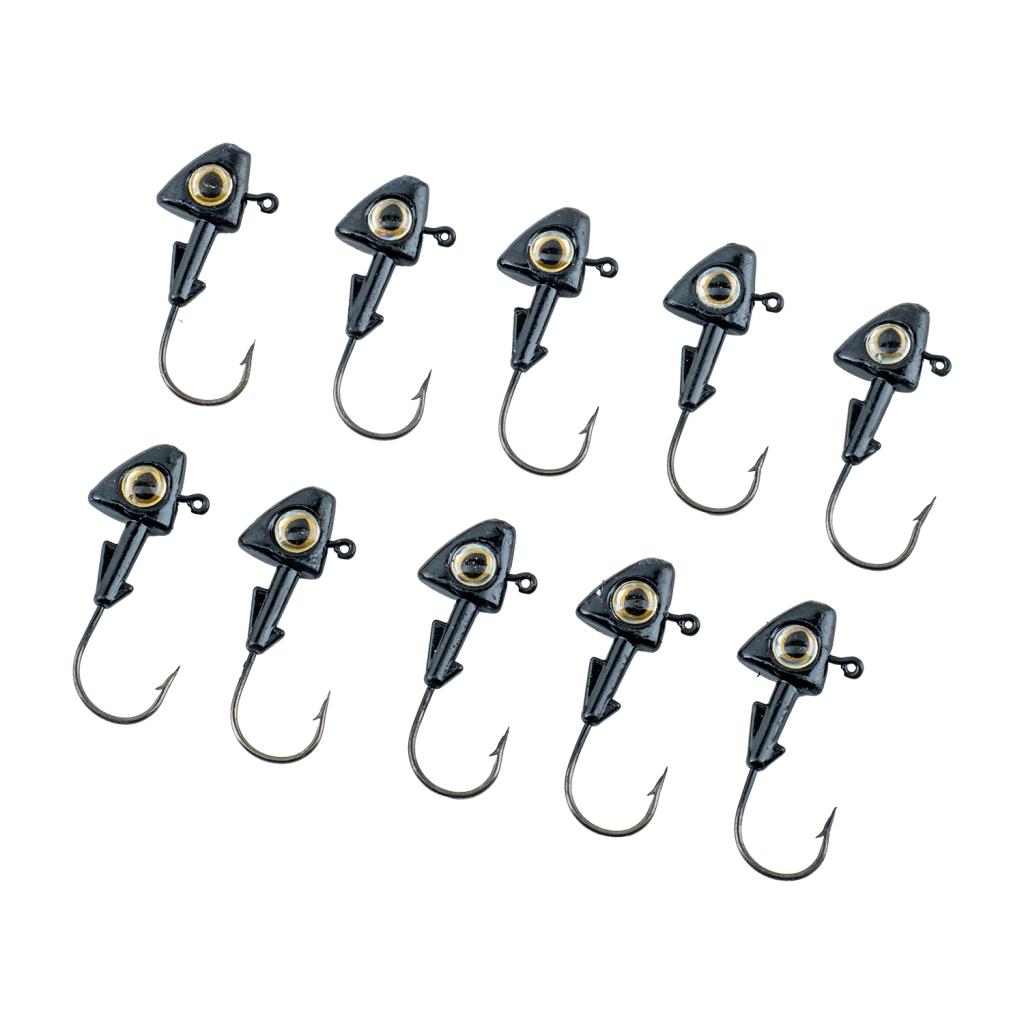 Jighead - Zoka - Kurşunlu Olta İğnesi - (XH-A 07) - Siyah - 10 Gr - 10 Adet