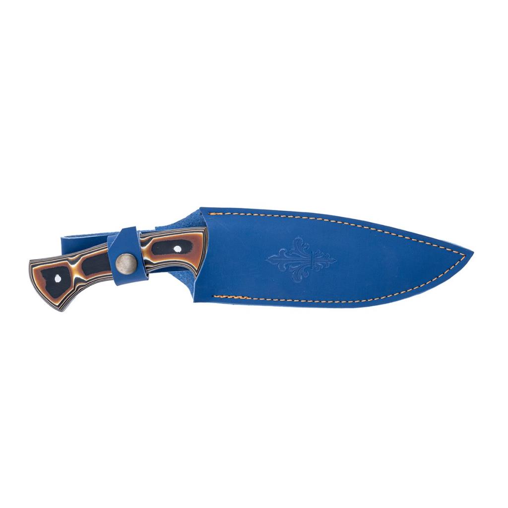 Kamp Bıçağı - Av Bıçağı - 28 cm - Deri Taşıma Kılıflı - Lazoğlu - Verzalit Saplı