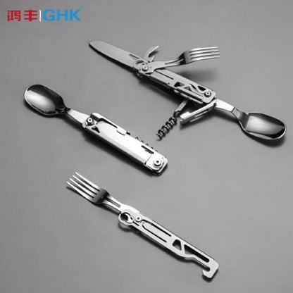 Kamp Çatal&Kaşık&Bıçak Tirbüşon Set - Grand Harvest - GHKS002