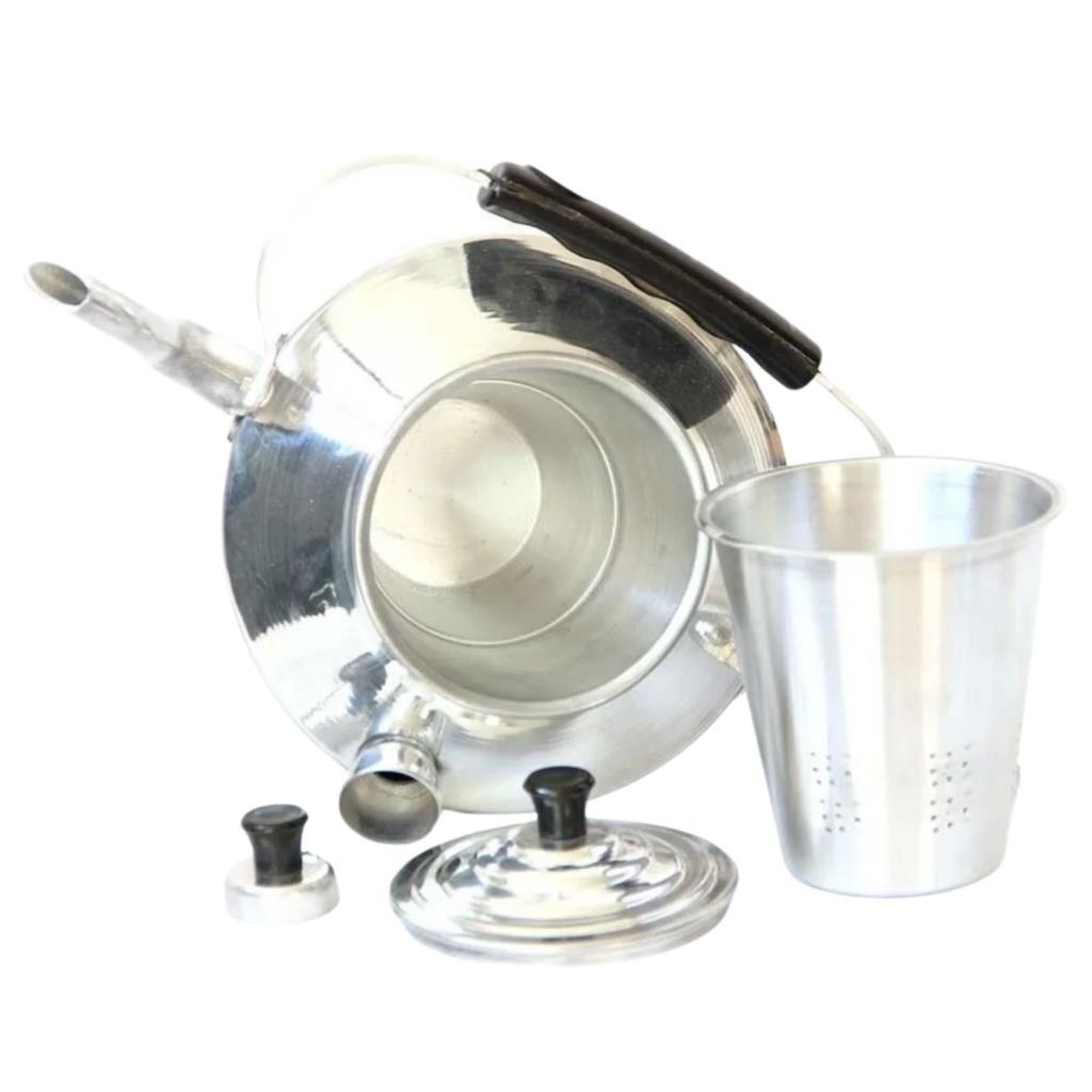 Kamp Çaydanlığı - Çift Taraflı Alüminyum - Süzgeçli Demlik - Madfox - 546241