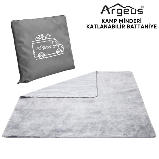Kamp Minderi & Katlanabilir Polar Kamp Battaniyesi - Argeus - Gri