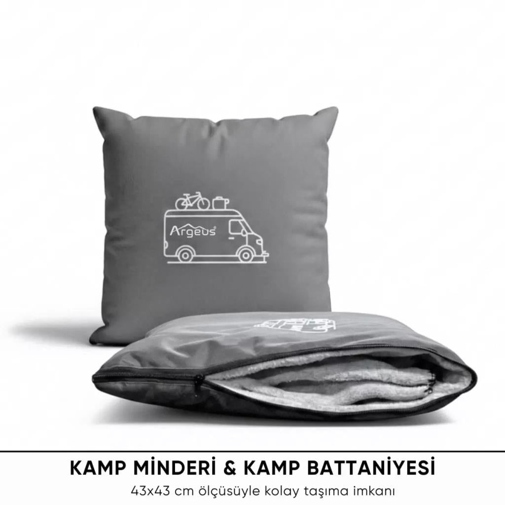 Kamp Minderi & Katlanabilir Polar Kamp Battaniyesi - Argeus - Gri