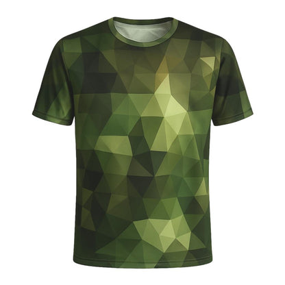 Kamuflaj Prizma Desenli Mikrofiber Tişört - Avcı Tişört - Hızlı Kurur
