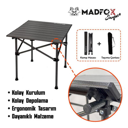 Katlanabilir Alüminyum Kamp Masası - Akordion - Madfox Surface - 547271