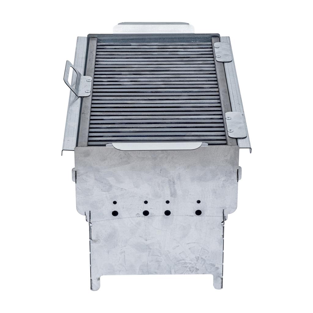 Katlanabilir Ayaklı Portatif Mangal - Paslanmaz - Argeus - Büyük - Taşıma Çantalı