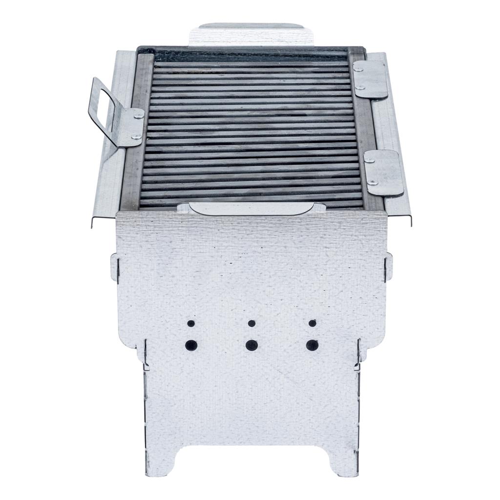 Katlanabilir Ayaklı Portatif Mangal - Paslanmaz - Argeus - Orta - Taşıma Çantalı