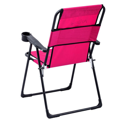 Katlanabilir Kamp Sandalyesi - Rest - Bardaklıklı - Argeus - Pembe