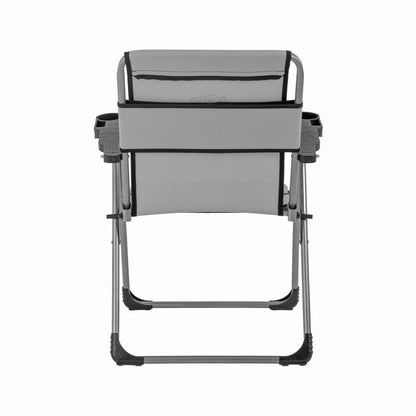 Katlanabilir Piknik ve Kamp Sandalyesi - Bardaklıklı - Rock - Kül Gri (A-14)- 140KG Taşıma