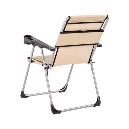 Katlanabilir Piknik ve Kamp Sandalyesi - Bardaklıklı - Rock - Sahra (A-12)- 140KG Taşıma