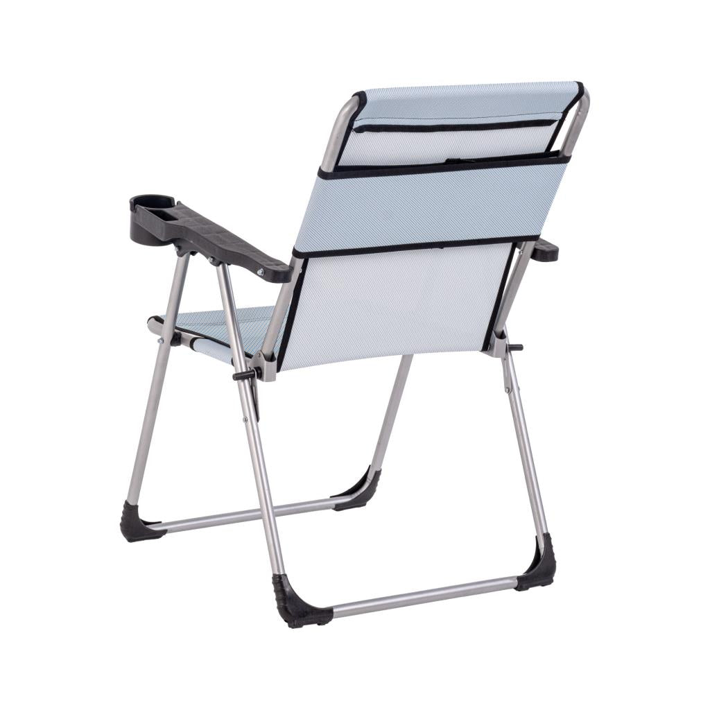 Katlanabilir Piknik ve Kamp Sandalyesi - Bardaklıklı - Rock - Turkuaz (A-01)- 140KG Taşıma