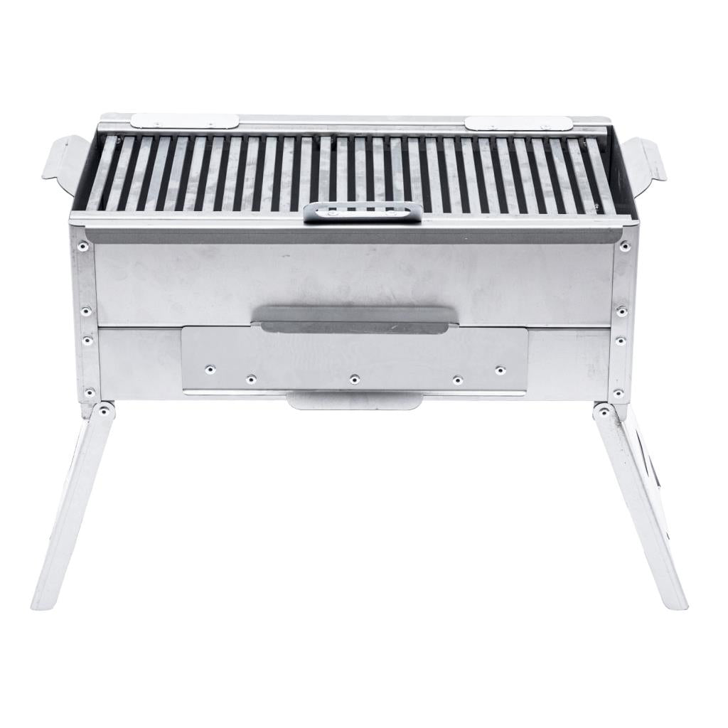 Katlanır Ayaklı Mangal - Argeus - Paslanmaz - Mühürleme Izgaralı - Kül Hazneli