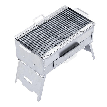 Katlanır Ayaklı Mangal - Argeus - Paslanmaz - Mühürleme Izgaralı - Kül Hazneli