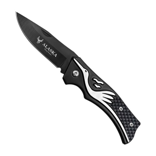 Katlanır Cep Çakısı - Karbon - SDR-001 - Leylek Motifli